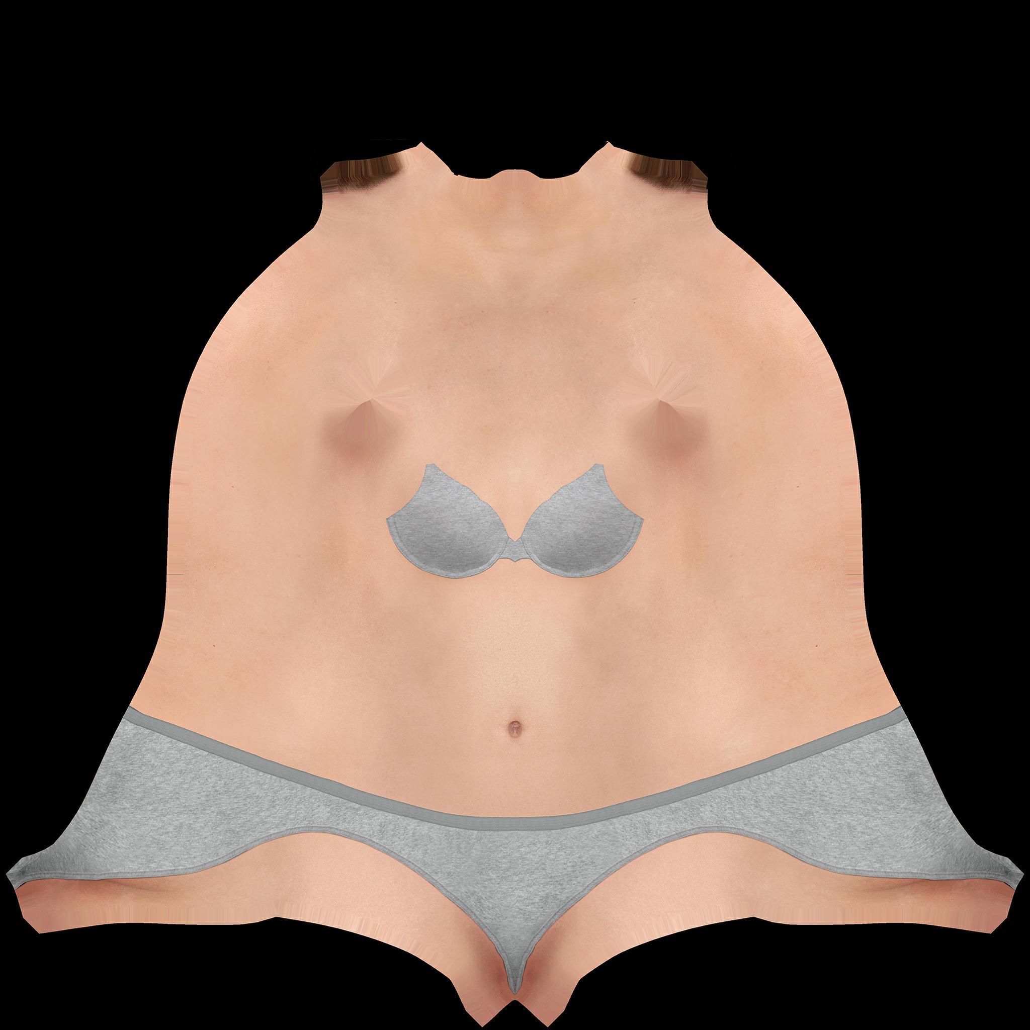 woman dress rigged model  3D model_12