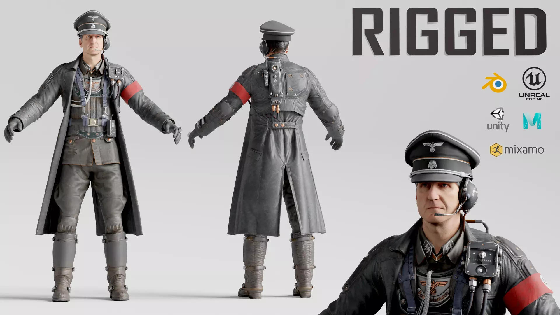 Commander NC Wolfenstein Inspired 3D model_0