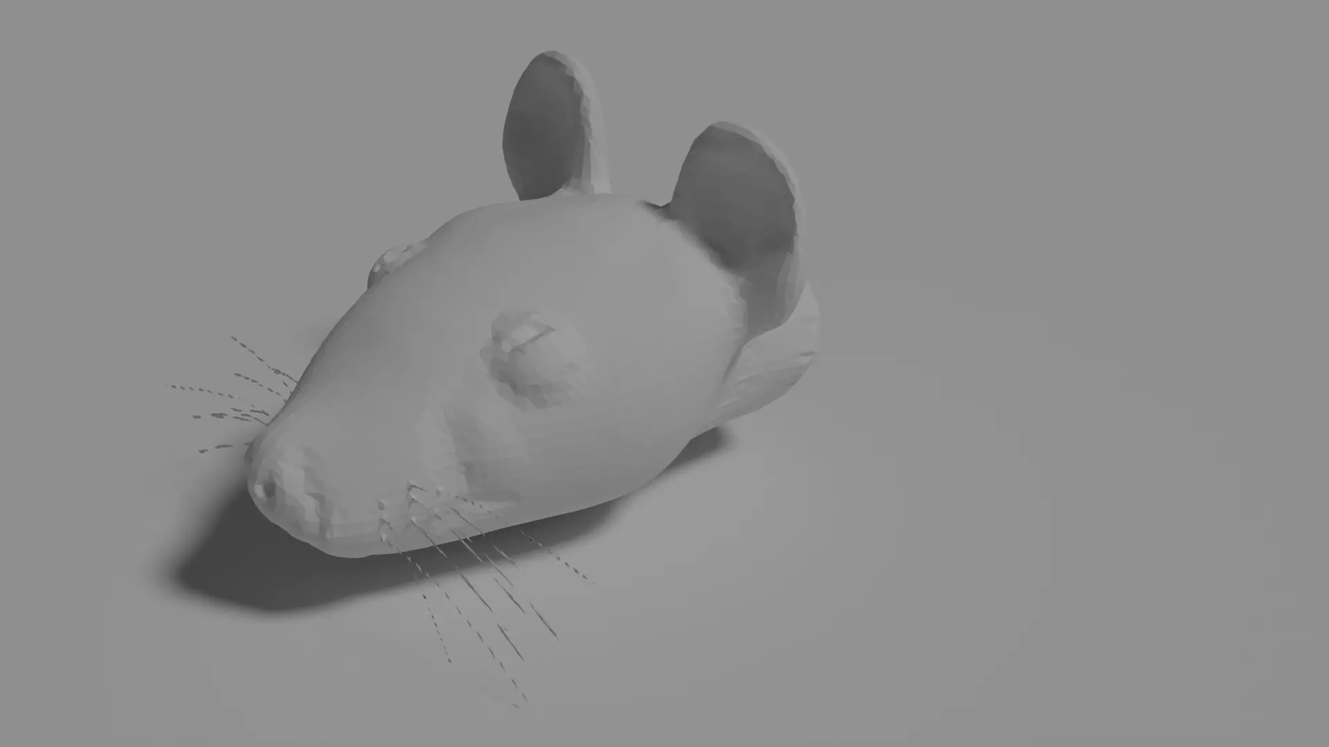 Free Low Poly Mouse Head 3D Model Free low-poly 3D model