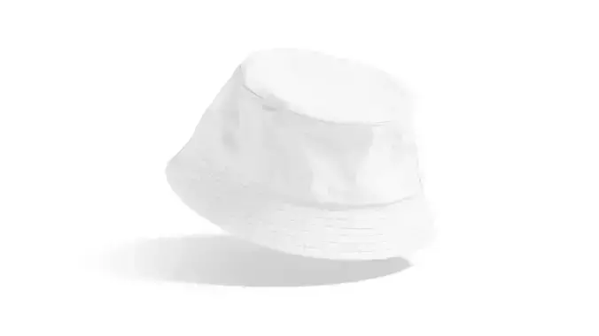 White Nylon Bucket Hat - brim summer panama cap