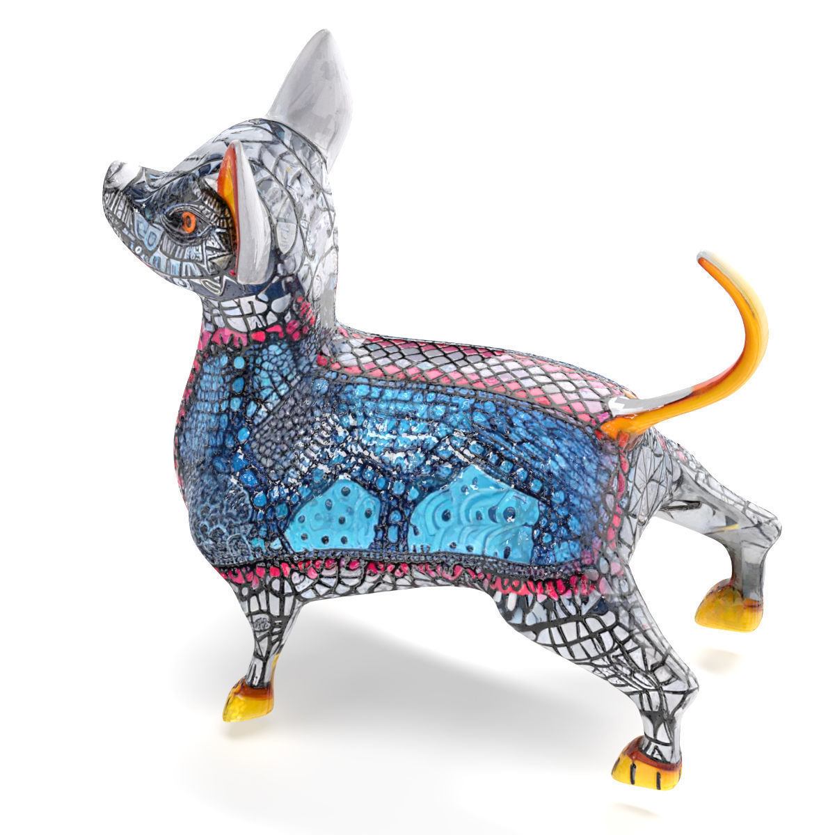 Alebrije Chihuahua Dog 3D model_3