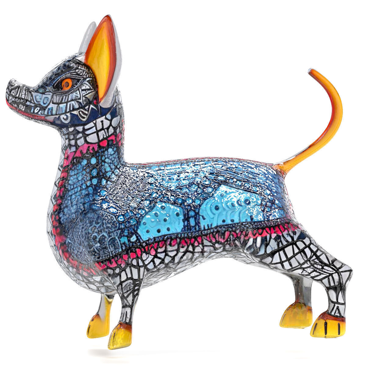 Alebrije Chihuahua Dog 3D model_2