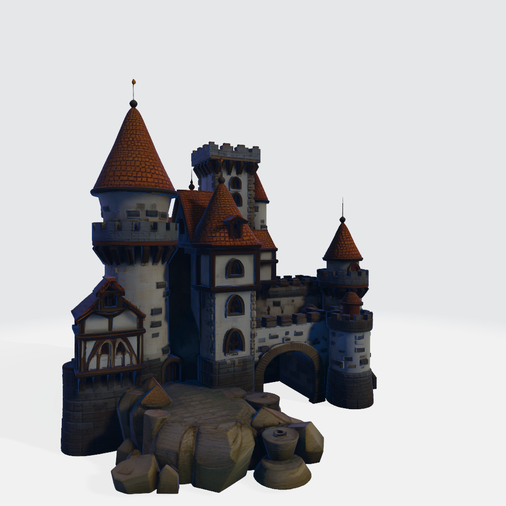 medieval castle  3D print model_0