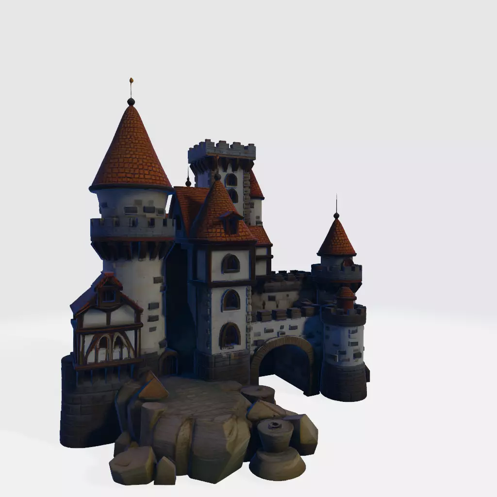 medieval castle  3D print model_0