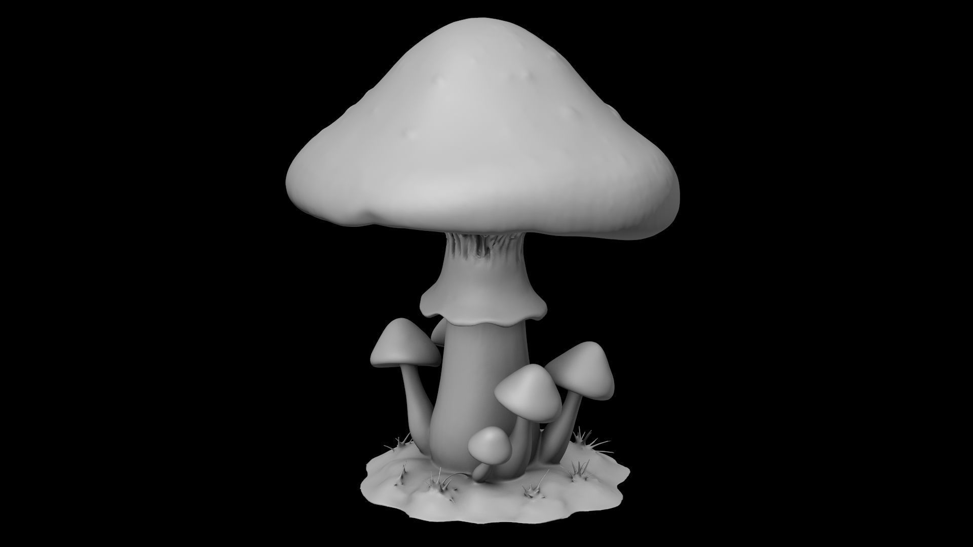Fantasy Magical Mushroom  3D model_6