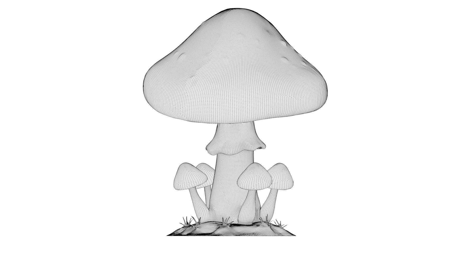 Fantasy Magical Mushroom  3D model_12