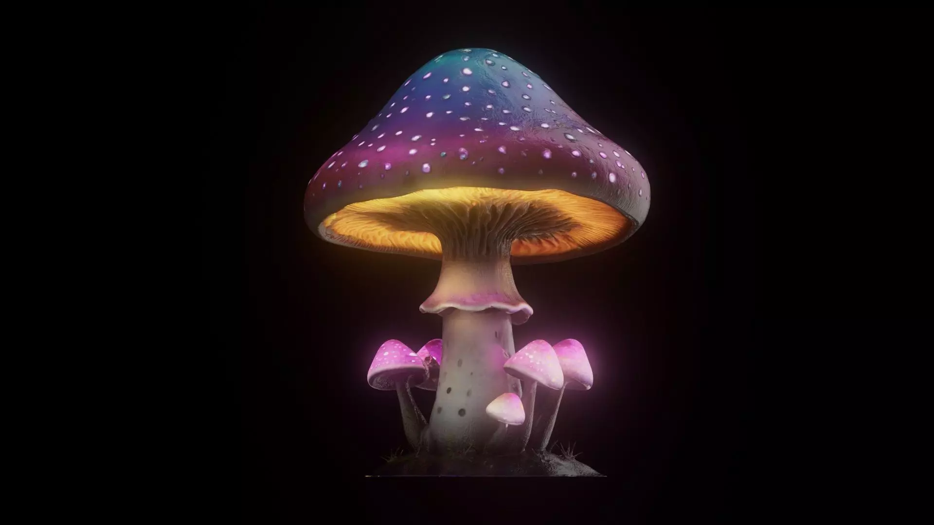 Fantasy Magical Mushroom  3D model_0