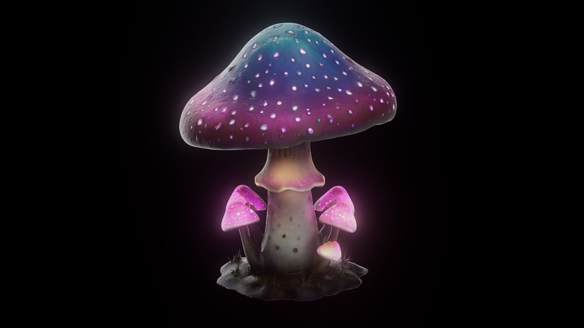 Fantasy Magical Mushroom  3D model_5