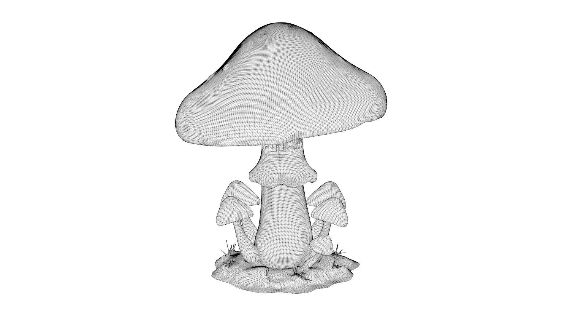 Fantasy Magical Mushroom  3D model_9