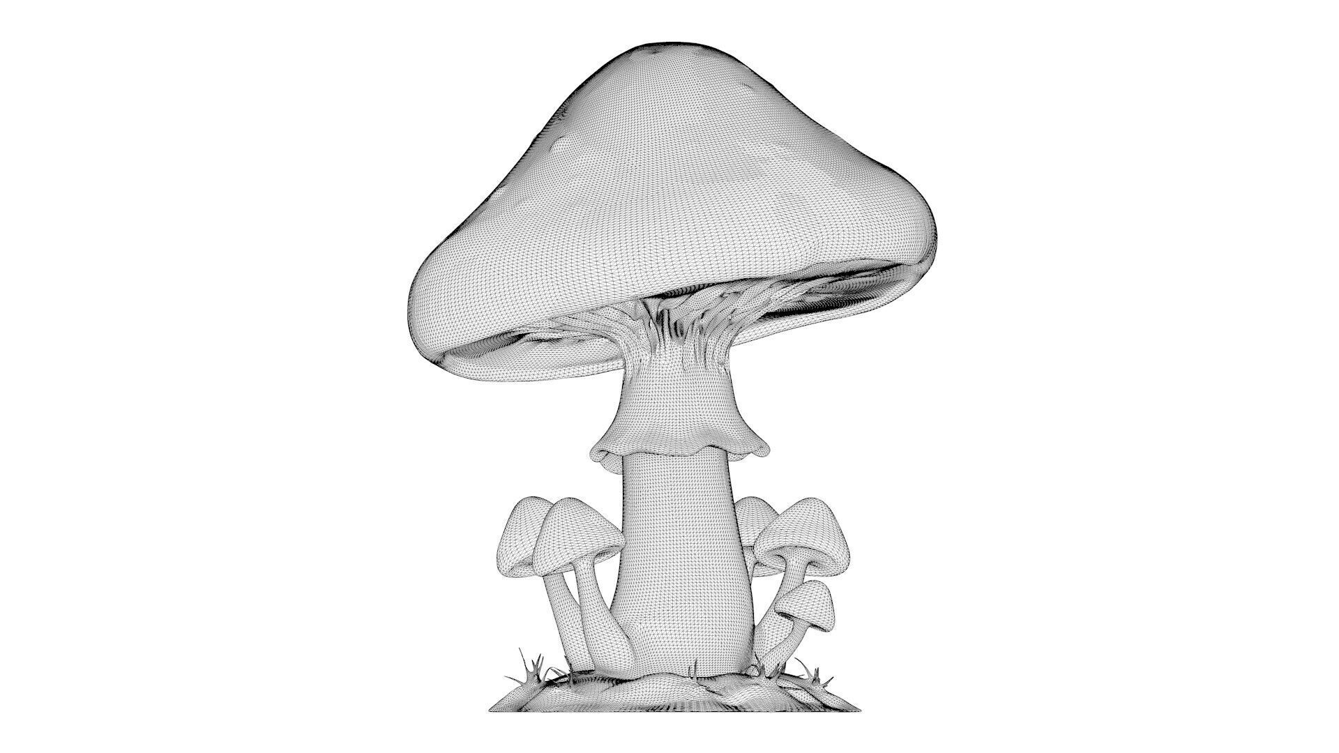 Fantasy Magical Mushroom  3D model_10