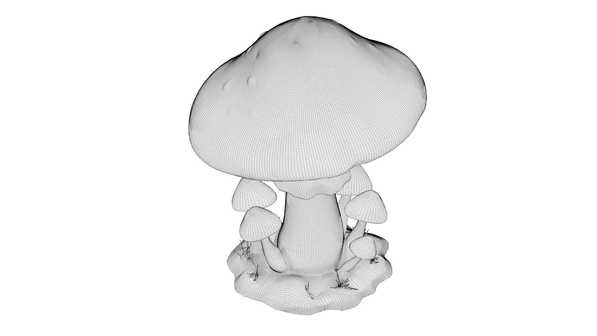 Fantasy Magical Mushroom  3D model_11