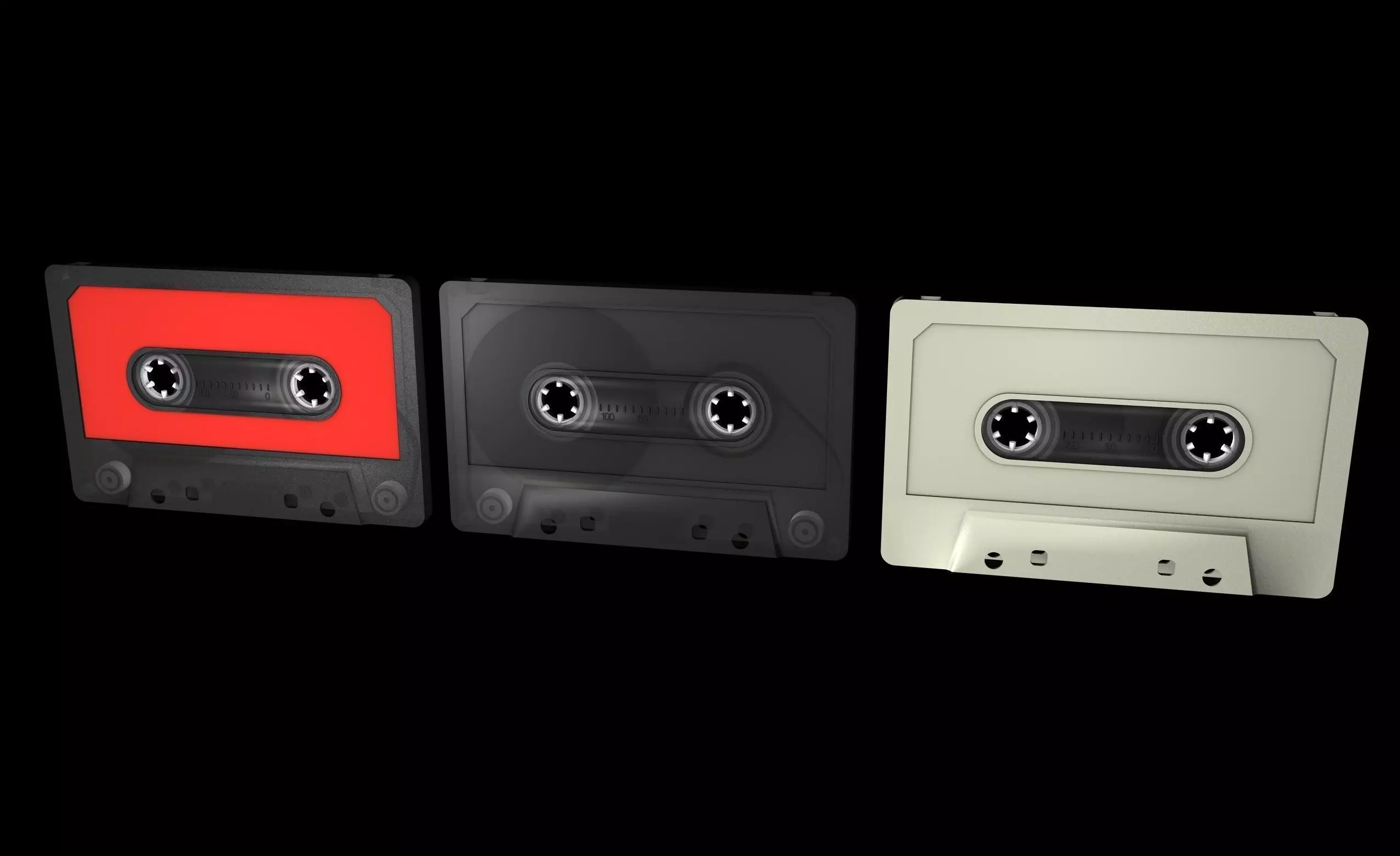 Cassette Tape Models 3D model_0
