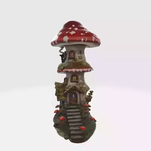 fantastic medieval mushroom house 3D print model