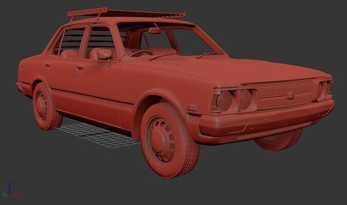 Toyota Corona Mk5 RT104 sedan 1975 3D print model