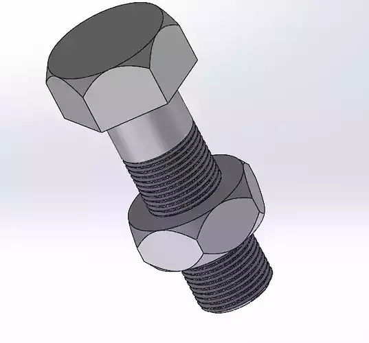 Screw and Nut 3D Model