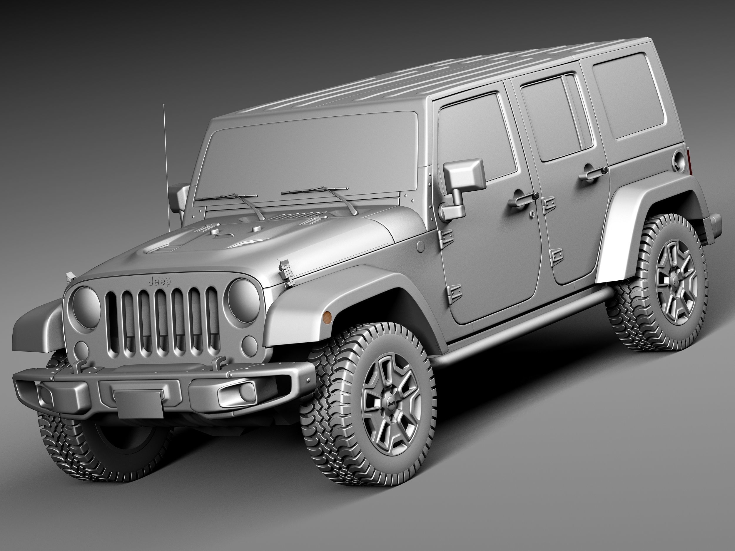 Jeep Wrangler Rubicon 2014 3D model_8