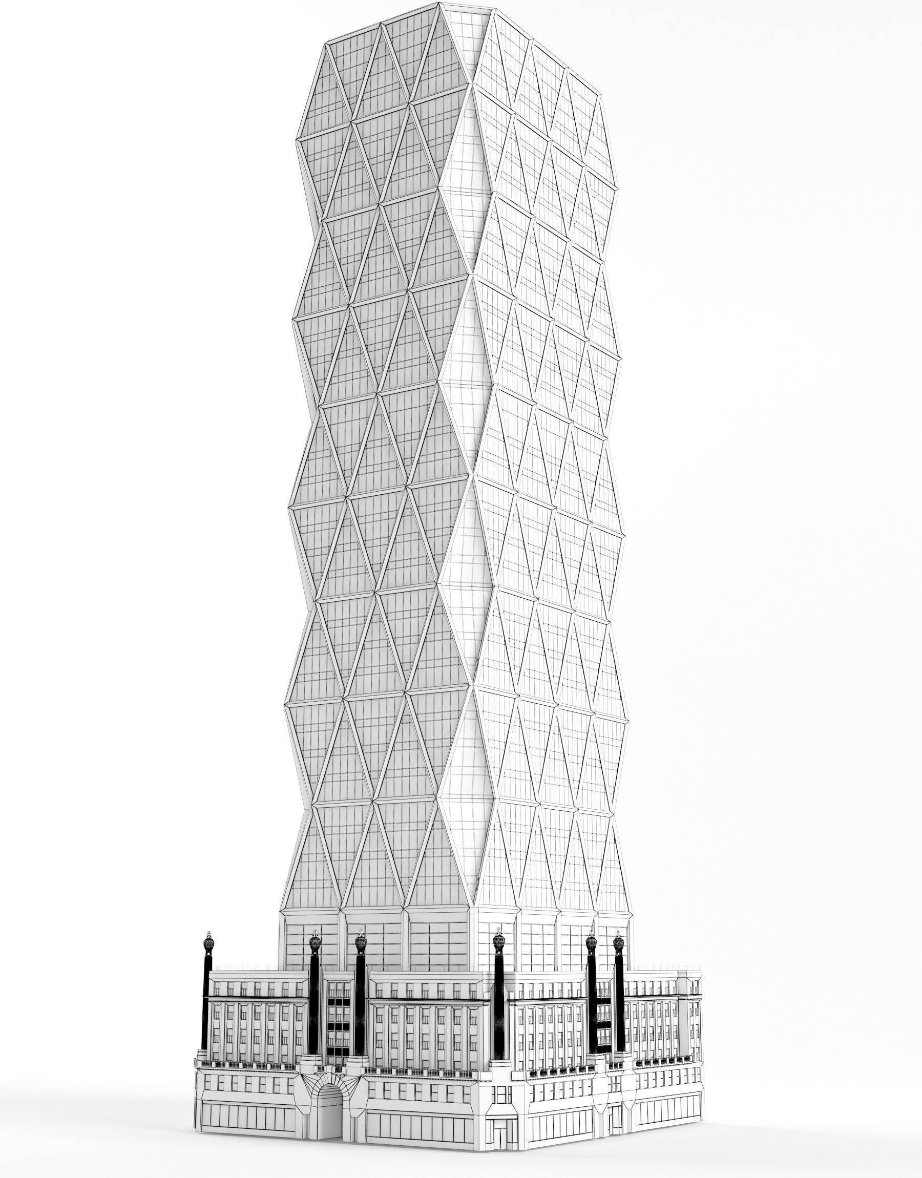 Hearst Tower Low-poly 3D model_2