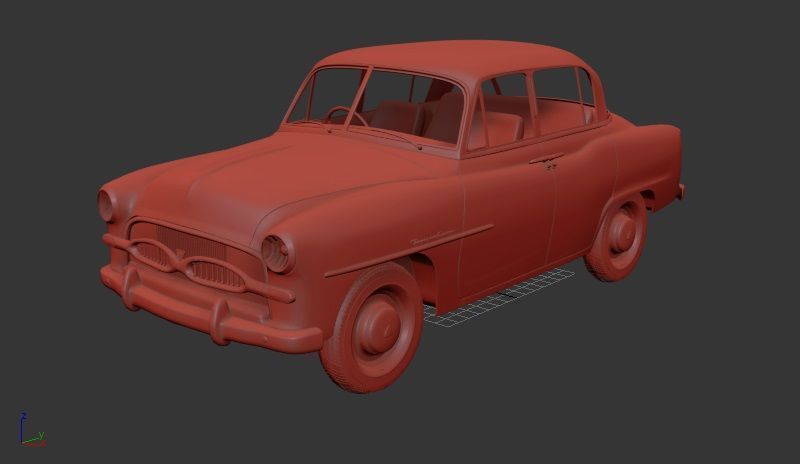 Toyota Crown Mk1 RSD Deluxe 1955 3D print model_1