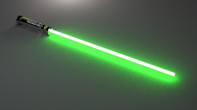 Lightsaber from ROTJ Low-poly 3D model