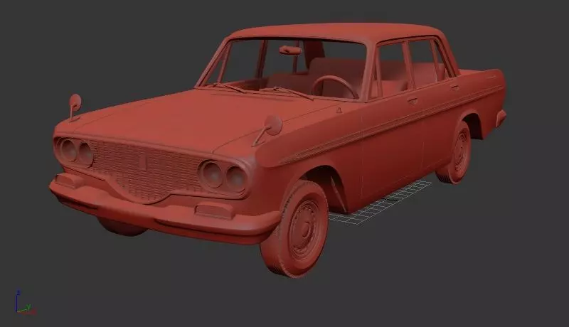Toyota Crown Mk2 S40 1962 3D print model_0