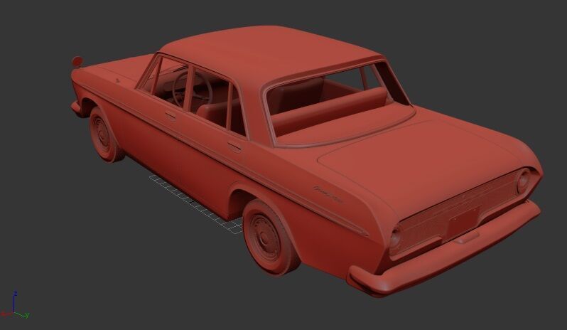Toyota Crown Mk2 S40 1962 3D print model_1