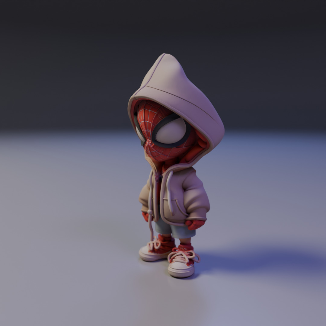 Chibi Spider man 3D print model_9