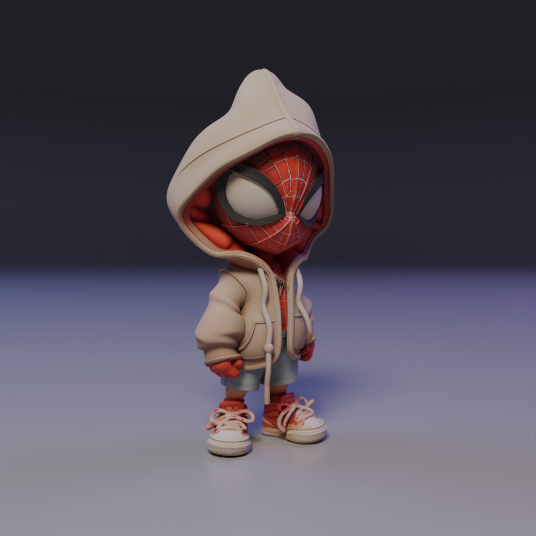 Chibi Spider man 3D print model_7