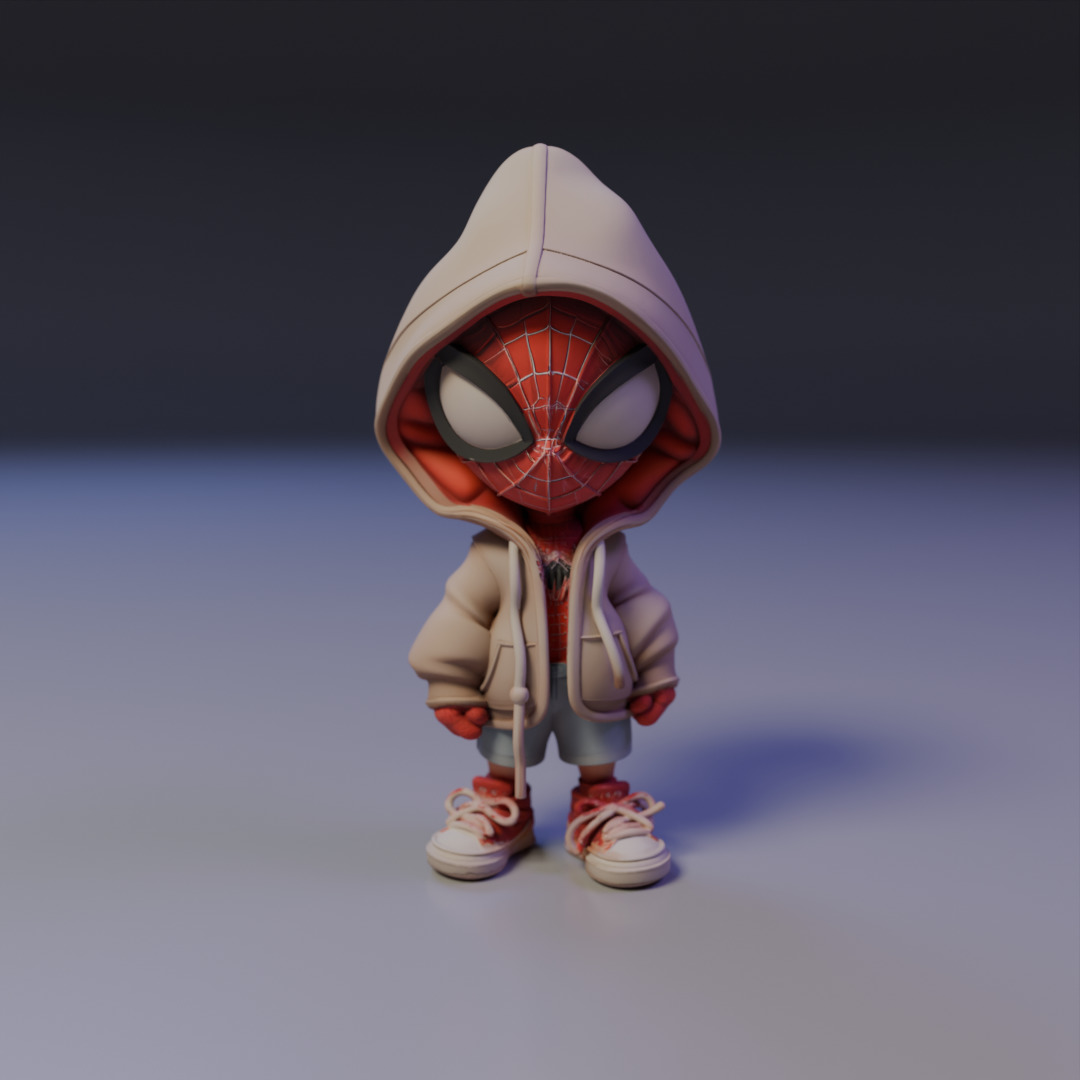 Chibi Spider man 3D print model_15