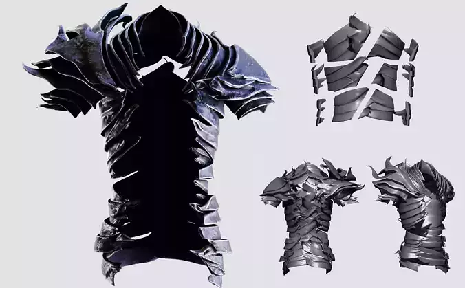 HEOLSTOR COSPLAY ARMOR And Pauldrons STL Model Print Fan Art 3D print model