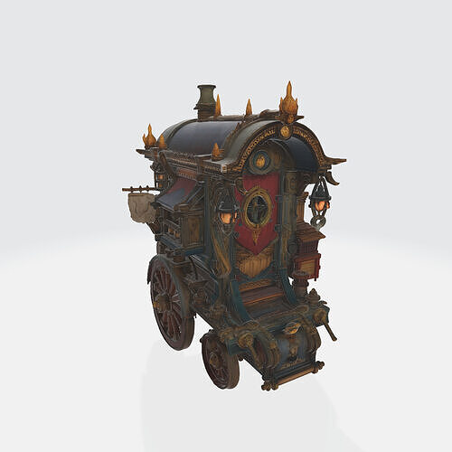 fancy medieval caravan 3D print model