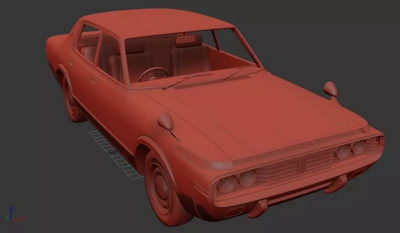 Toyota Crown Mk4 S60 sedan 1971 3D print model