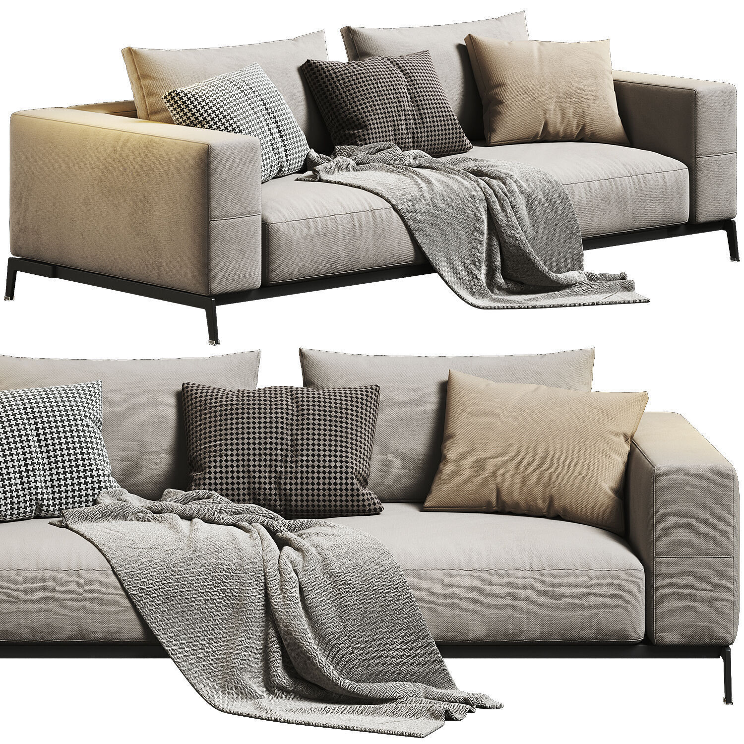 Ettore Sofa 2 Seats 02 3D model_1