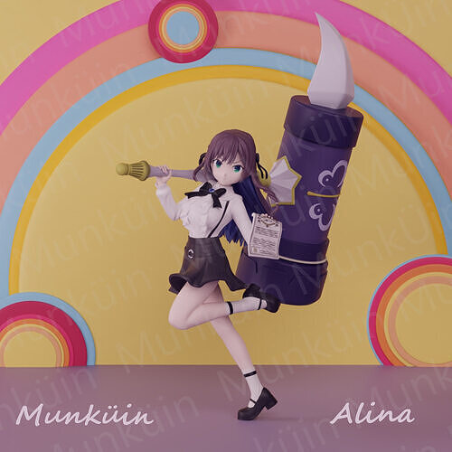 Alina Clover Fan Art- Hammer 3D print model