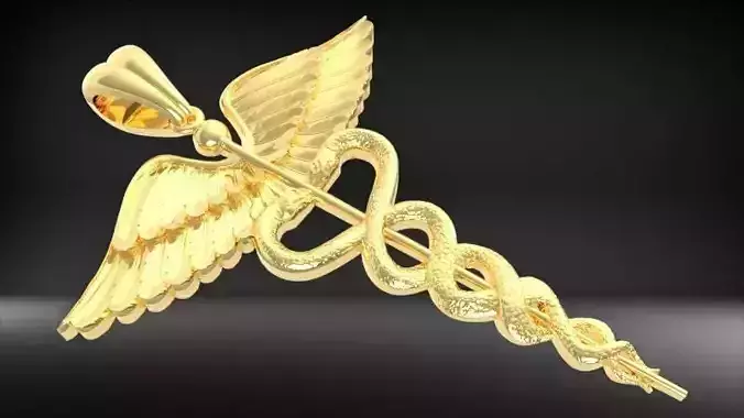 Caduceus Medical Pendant Logo