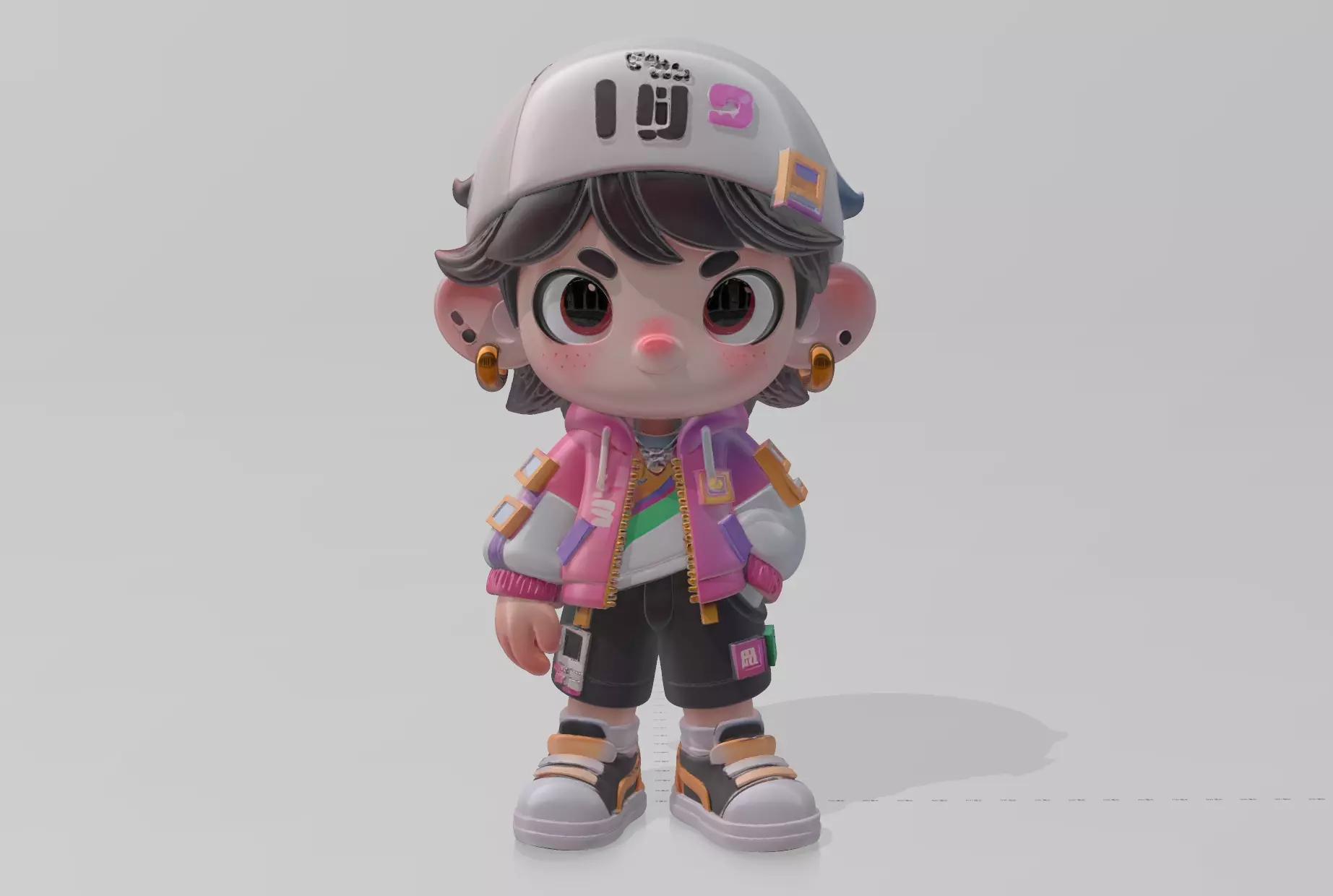 Trendy Street - style Boy 3D model_0