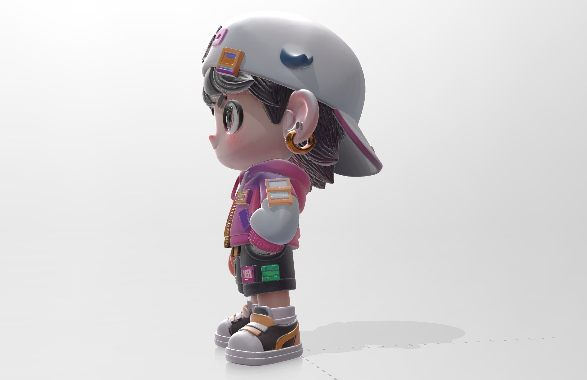 Trendy Street - style Boy 3D model_1