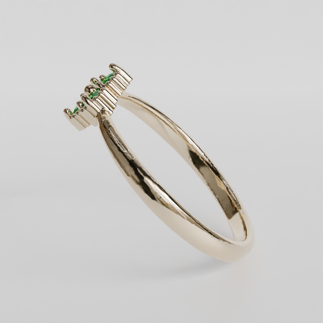 clover ring 3D print model_4