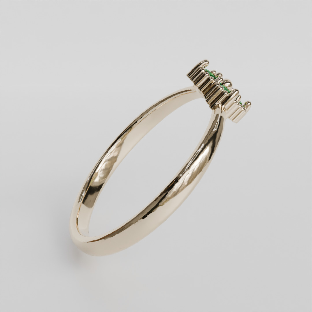 clover ring 3D print model_2