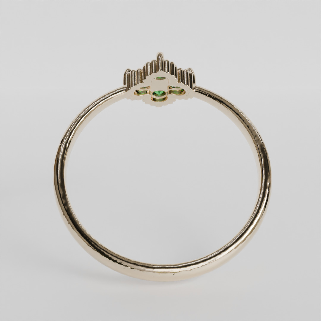 clover ring 3D print model_3