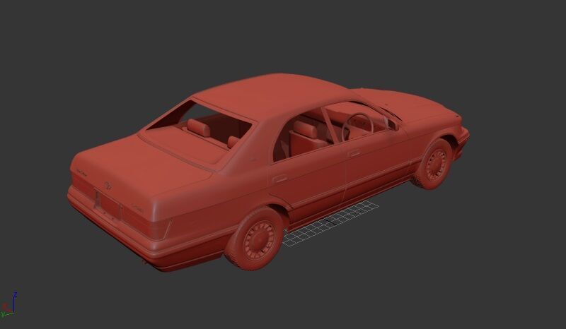 Toyota Crown Mk9 S140 1993 3D print model_2