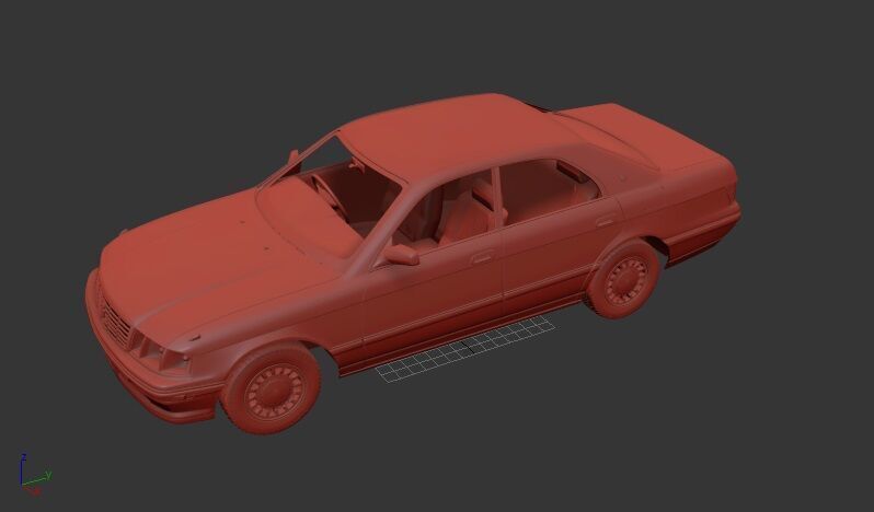 Toyota Crown Mk9 S140 1993 3D print model_1