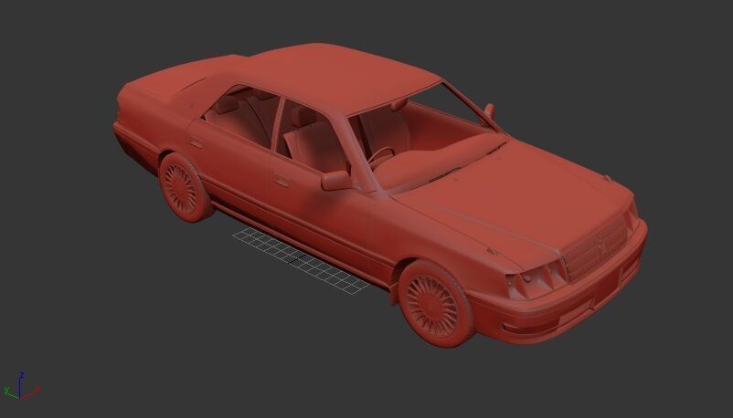 Toyota Crown Mk10 S150 hardtop 1997 3D print model_1
