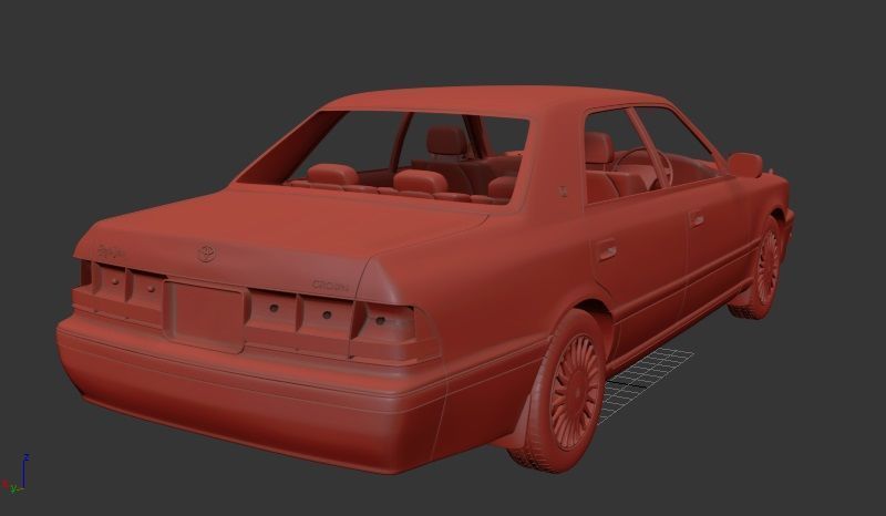 Toyota Crown Mk10 S150 hardtop 1997 3D print model_2