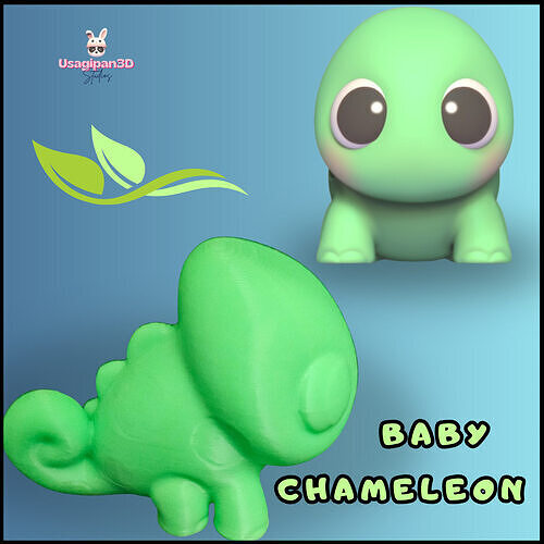 Baby Chameleon 3D print model