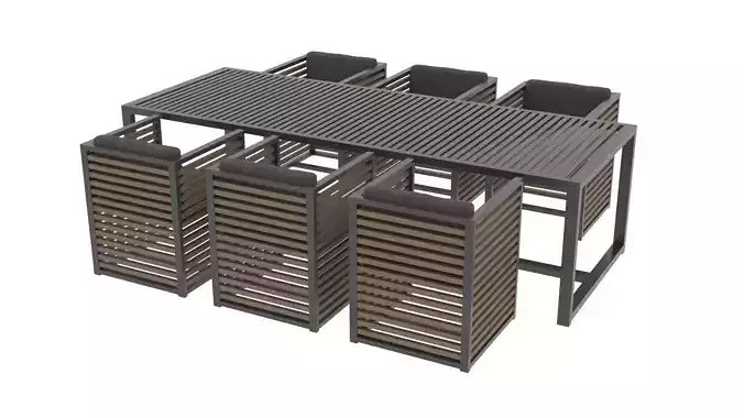 Outdoor Table and Armchair