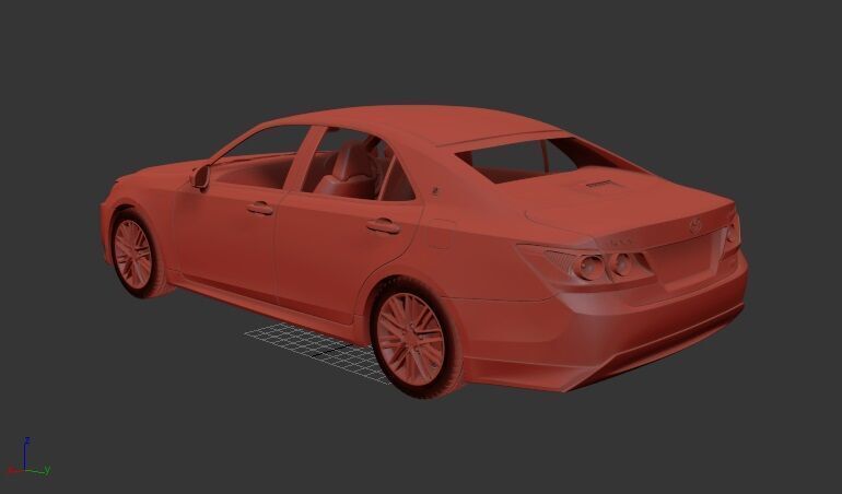 Toyota Crown Mk14 S210 Hybrid Athlete 2013 3D print model_1