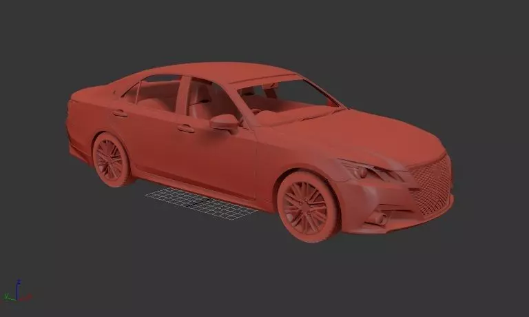Toyota Crown Mk14 S210 Hybrid Athlete 2013 3D print model_0
