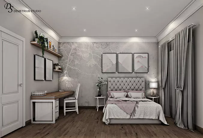 3d Bedroom 3D model_0