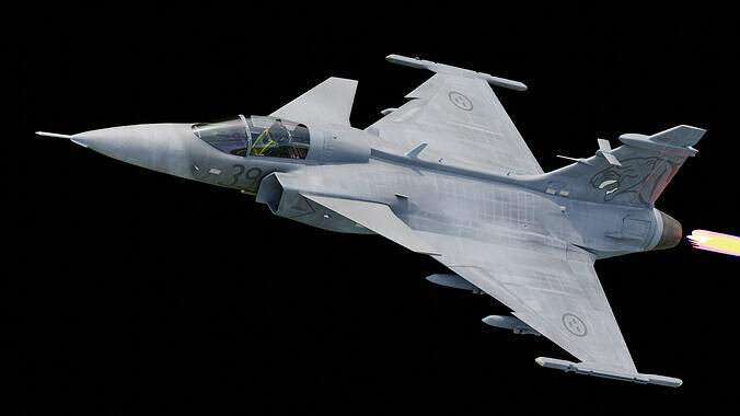 Saab Jas Gripen Fighter Jet 3D model