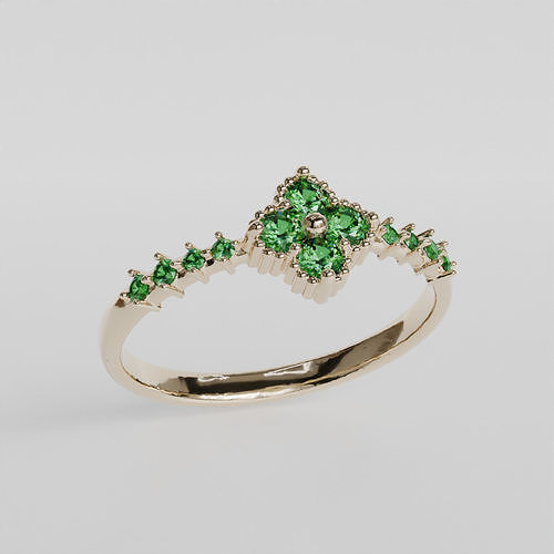 clover ring 3D print model